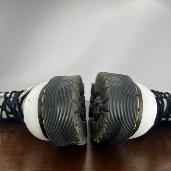 Dr. Martens Jadon Boots Women's 6 White Smooth Leather Platforms Combat Shoes M5 - Picture 15 of 16